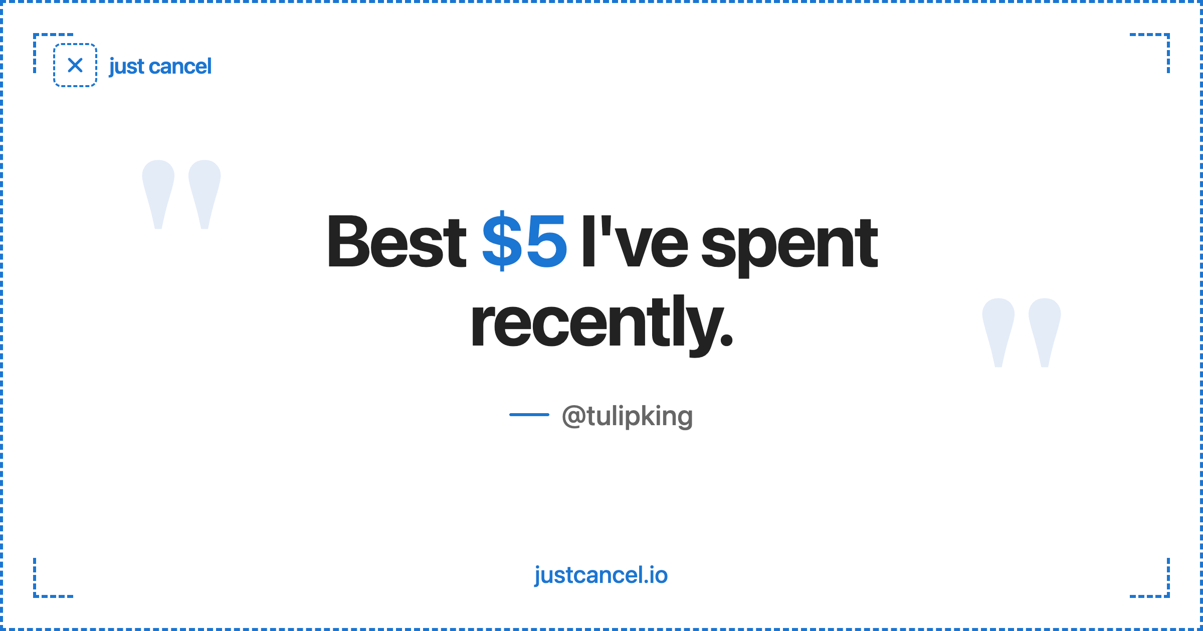 Just Cancel — Find & Cancel Forgotten Subscriptions | $5 One-Time